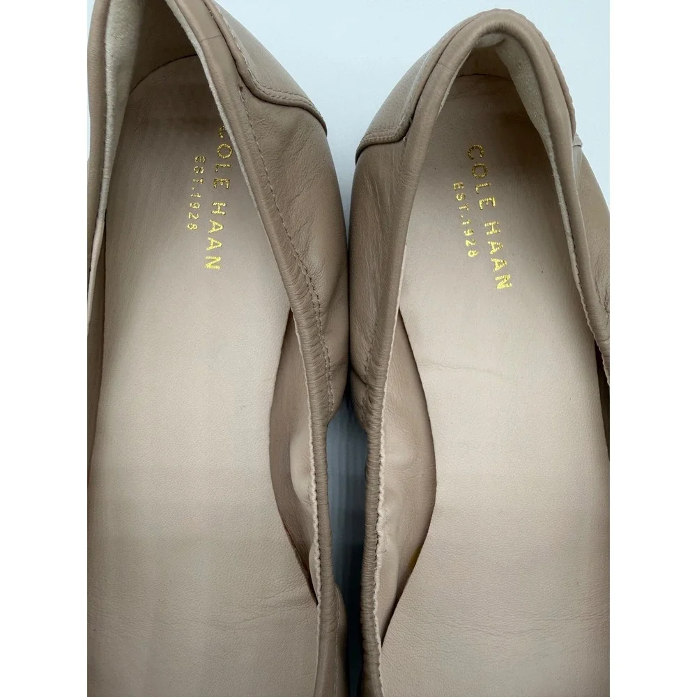 Cole Haan Tali Bow Ballet Women's 9.5 Maple Sugar Leather Flat Elegant NIB